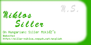 miklos siller business card